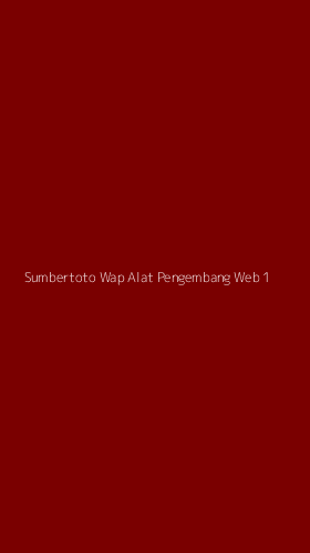 Tampilan Antarmuka Aplikasi Sumbertoto Wap Alat Pengembang Web - 1