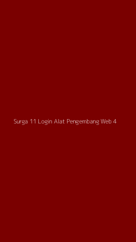 Tampilan Antarmuka Aplikasi Surga 11 Login Alat Pengembang Web - 4