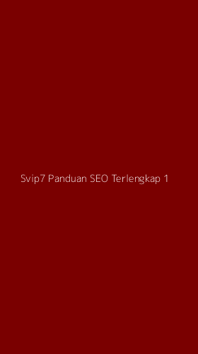 Tampilan Antarmuka Aplikasi Svip7 Panduan Seo Terlengkap - 1