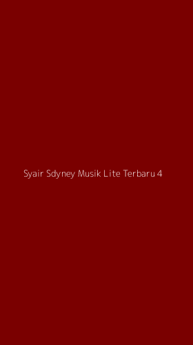 Tampilan Antarmuka Aplikasi Syair Sdyney Musik Lite Terbaru - 4