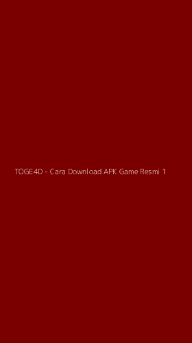 Tampilan Antarmuka Aplikasi TOGE4D - Cara Download APK Game Resmi - 1