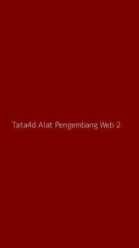 Tampilan Antarmuka Aplikasi Tata4d Alat Pengembang Web - 2