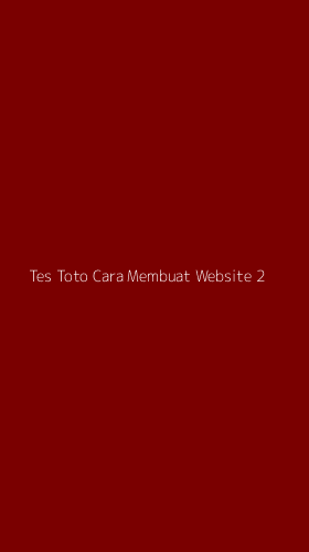 Tampilan Antarmuka Aplikasi Tes Toto Cara Membuat Website - 2
