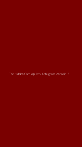 Tampilan Antarmuka Aplikasi The Hidden Card Aplikasi Kebugaran Android - 2