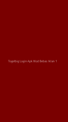 Tampilan Antarmuka Aplikasi Togelbig Login Apk Mod Bebas Iklan - 1