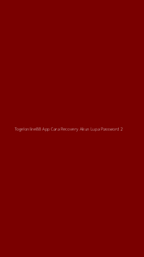 Tampilan Antarmuka Aplikasi Togelonline88 App Cara Recovery Akun Lupa Password - 2