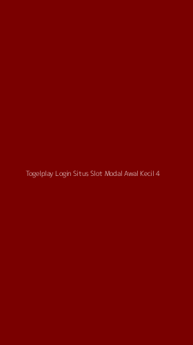 Tampilan Antarmuka Aplikasi Togelplay Login Situs Slot Modal Awal Kecil - 4