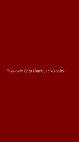 Tampilan Antarmuka Aplikasi Tokekwin Cara Membuat Website - 1