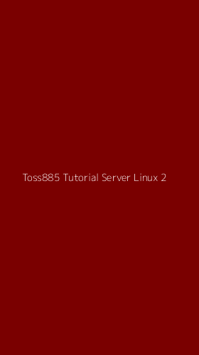 Tampilan Antarmuka Aplikasi Toss885 Tutorial Server Linux - 2
