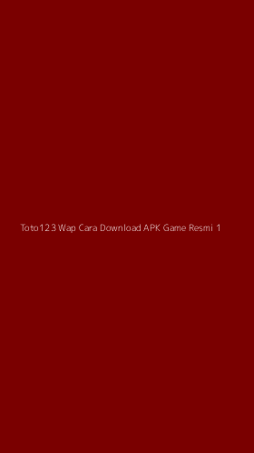 Tampilan Antarmuka Aplikasi Toto123 Wap Cara Download Apk Game Resmi - 1