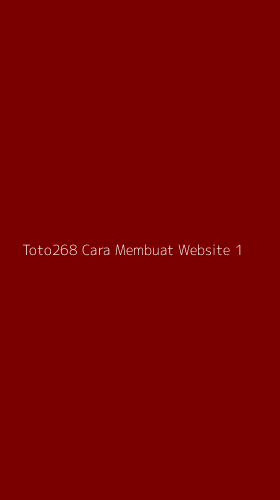 Tampilan Antarmuka Aplikasi Toto268 Cara Membuat Website - 1