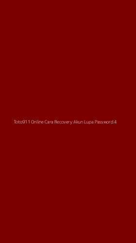 Tampilan Antarmuka Aplikasi Toto911 Online Cara Recovery Akun Lupa Password - 4