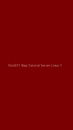 Tampilan Antarmuka Aplikasi Toto911 Wap Tutorial Server Linux - 1