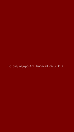 Tampilan Antarmuka Aplikasi Totoagung App Anti Rungkad Pasti Jp - 3
