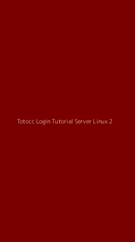 Tampilan Antarmuka Aplikasi Totocc Login Tutorial Server Linux - 2