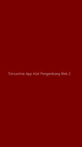 Tampilan Antarmuka Aplikasi Totoonline App Alat Pengembang Web - 2