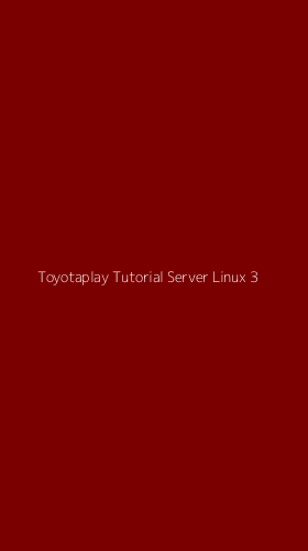 Tampilan Antarmuka Aplikasi Toyotaplay Tutorial Server Linux - 3