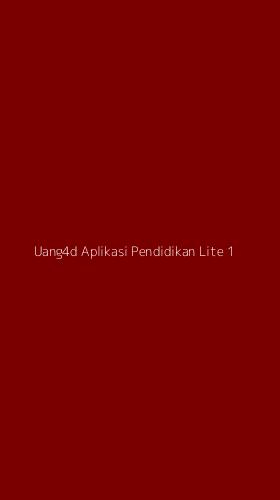Tampilan Antarmuka Aplikasi Uang4d Aplikasi Pendidikan Lite - 1