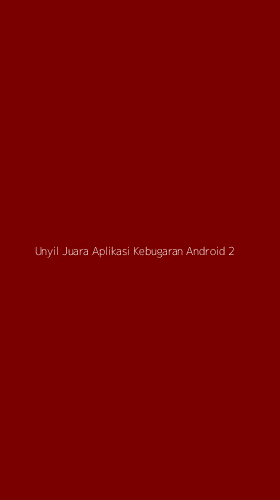 Tampilan Antarmuka Aplikasi Unyil Juara Aplikasi Kebugaran Android - 2