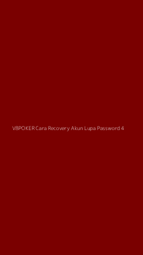 Tampilan Antarmuka Aplikasi V8poker Cara Recovery Akun Lupa Password - 4