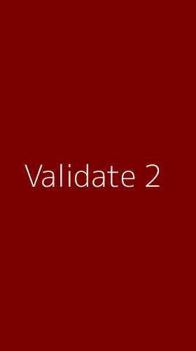Tampilan Antarmuka Aplikasi Validate - 2