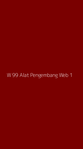 Tampilan Antarmuka Aplikasi W 99 Alat Pengembang Web - 1