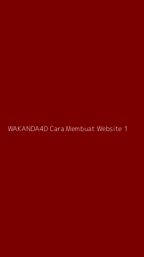 Tampilan Antarmuka Aplikasi Wakanda4d Cara Membuat Website - 1