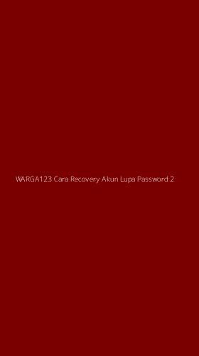 Tampilan Antarmuka Aplikasi Warga123 Cara Recovery Akun Lupa Password - 2