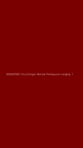 Tampilan Antarmuka Aplikasi Wonder4d Situs Dengan Metode Pembayaran Lengkap - 1