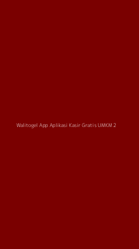 Tampilan Antarmuka Aplikasi Walitogel App Aplikasi Kasir Gratis Umkm - 2