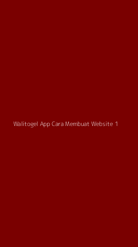 Tampilan Antarmuka Aplikasi Walitogel App Cara Membuat Website - 1