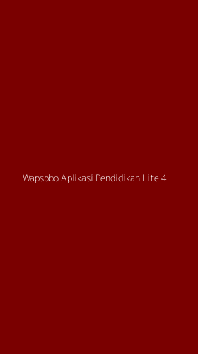 Tampilan Antarmuka Aplikasi Wapspbo Aplikasi Pendidikan Lite - 4