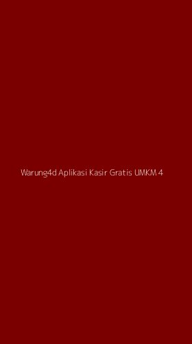 Tampilan Antarmuka Aplikasi Warung4d Aplikasi Kasir Gratis Umkm - 4
