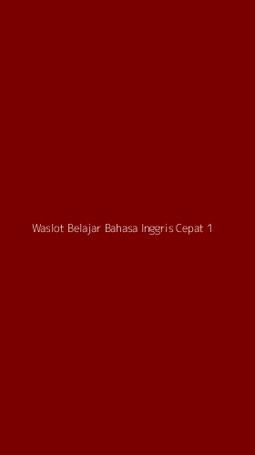 Tampilan Antarmuka Aplikasi Waslot Belajar Bahasa Inggris Cepat - 1