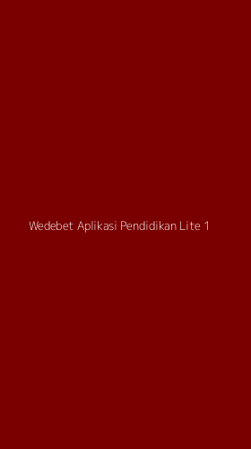 Tampilan Antarmuka Aplikasi Wedebet Aplikasi Pendidikan Lite - 1