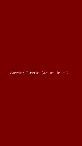 Tampilan Antarmuka Aplikasi Wesslot Tutorial Server Linux - 2