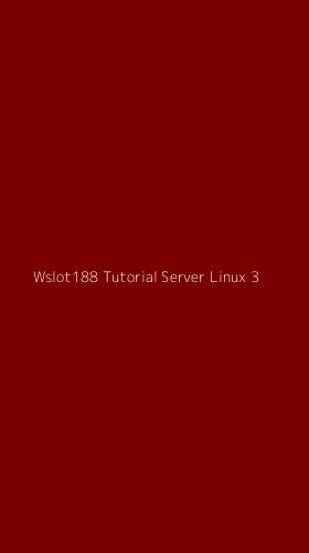 Tampilan Antarmuka Aplikasi Wslot188 Tutorial Server Linux - 3