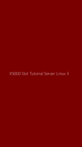 Tampilan Antarmuka Aplikasi X5000 Slot Tutorial Server Linux - 3