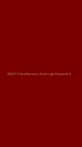 Tampilan Antarmuka Aplikasi Zeus77 Cara Recovery Akun Lupa Password - 4