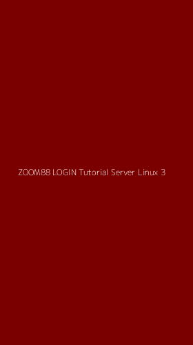 Tampilan Antarmuka Aplikasi Zoom88 Login Tutorial Server Linux - 3