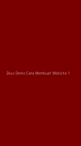 Tampilan Antarmuka Aplikasi Zeus Demo Cara Membuat Website - 1