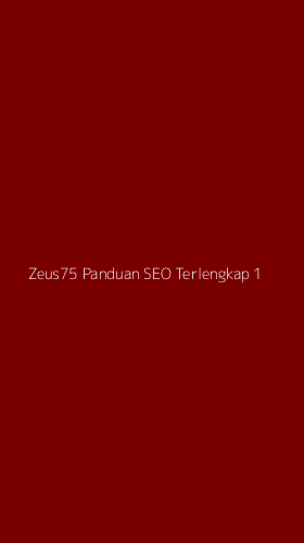 Tampilan Antarmuka Aplikasi Zeus75 Panduan Seo Terlengkap - 1
