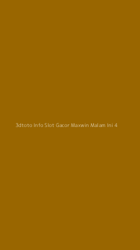 Tampilan Antarmuka Aplikasi 3dtoto Info Slot Gacor Maxwin Malam Ini - 4