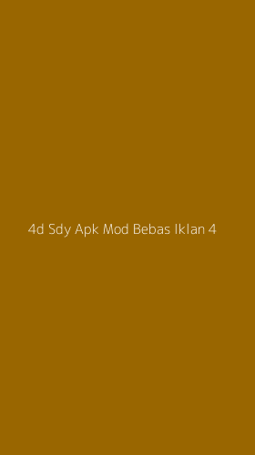 Tampilan Antarmuka Aplikasi 4d Sdy Apk Mod Bebas Iklan - 4