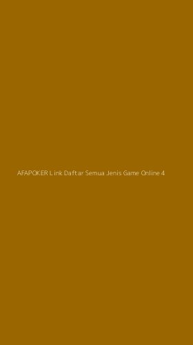 Tampilan Antarmuka Aplikasi Afapoker Link Daftar Semua Jenis Game Online - 4