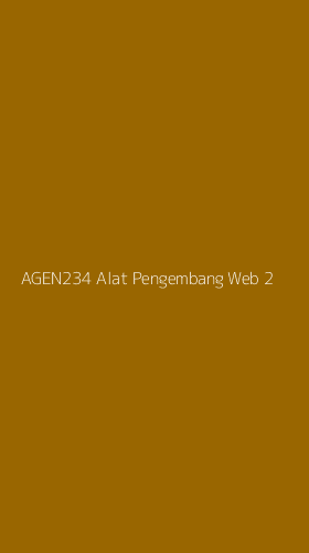 Tampilan Antarmuka Aplikasi Agen234 Alat Pengembang Web - 2