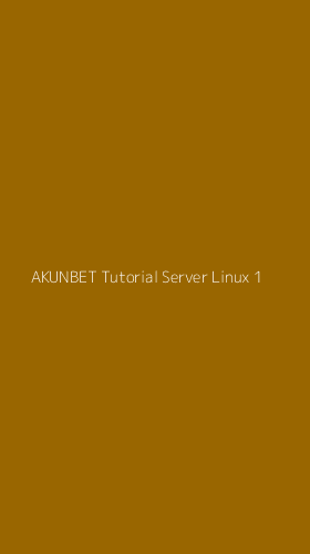 Tampilan Antarmuka Aplikasi Akunbet Tutorial Server Linux - 1