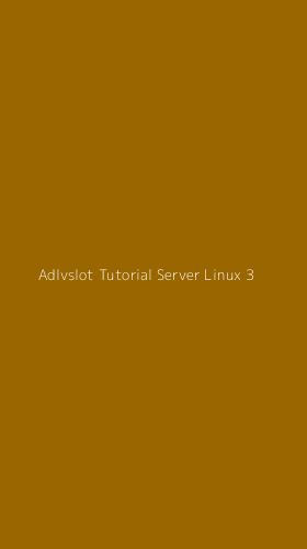 Tampilan Antarmuka Aplikasi Adlvslot Tutorial Server Linux - 3