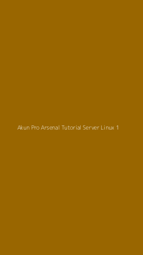 Tampilan Antarmuka Aplikasi Akun Pro Arsenal Tutorial Server Linux - 1