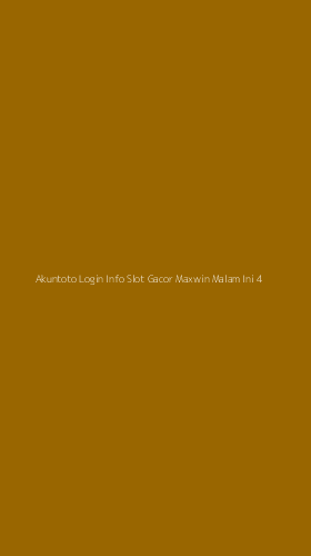 Tampilan Antarmuka Aplikasi Akuntoto Login Info Slot Gacor Maxwin Malam Ini - 4